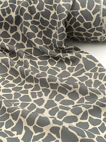 Штапель "Жираф" цв.серый, ш.1.45м, вискоза-100%, 95гр/м.кв