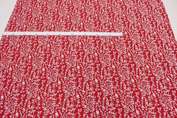 Штапель "Былинка" цв.красно-малиновый, ш.1.45м, вискоза-100%, 100гр/м.кв