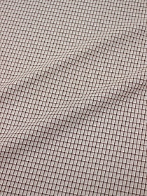 Пестрядь "Средняя двухцветная клетка на бежевом", ш.1.45м, хлопок-100%, 130гр/м.кв