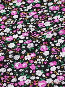 Штапель "Аленушкина радость" цв.черный, СОРТ2, ш.1.45м, вискоза-100%, 100гр/м.кв