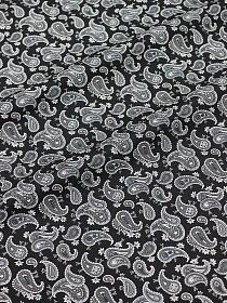 Импорт. хлопок "Серые огурчики на черном", ш.1.45м, хл-100%, 100гр/м.кв