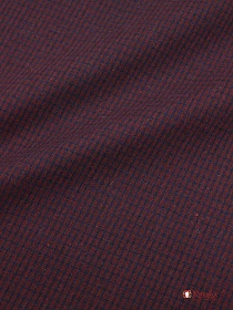 Пестрядь "Мелкая чернильно-синяя клетка на темно-бордовом", ш.1.45м, хл-95%, п/э-5%, 165гр/м.кв