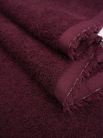 Махровая ткань цв.Темная вишня, ш.1.5м, хлопок-100%, 350гр/м.кв