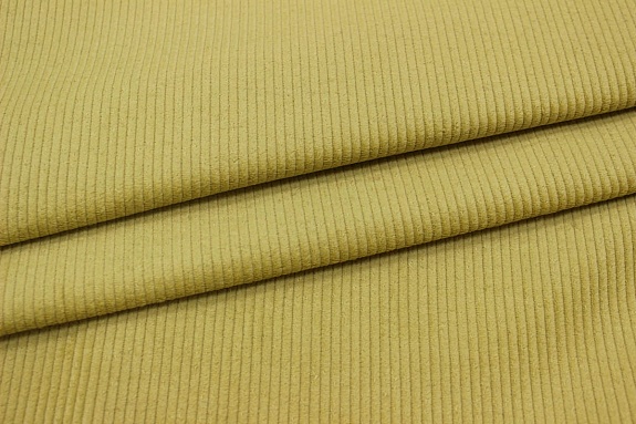 Вельвет цв.Св.золотисто-оливковый меланж, ш.1.47м, хлопок-100%, 315гр/м.кв
