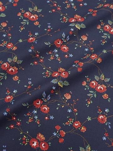 Перкаль "Славяна" цв.сине-фиолетовый, ш.1.5м, хлопок-100%, 120гр/м.кв