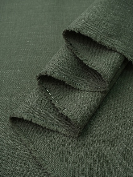 Конопля с хлопком-диагональ цв.Болотно-серый хаки, СОРТ2, ш.1.4м, конопля-80%, хлопок-20%, 246гр/м.кв