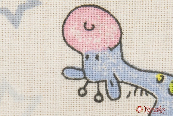 Бязь "Зайчик с лейкой" хлопок-100%  1.5 м 