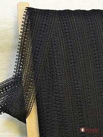 Кружево цв.черный, 67мм, хлопок-78%, п/э-22%