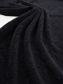 Махровая ткань Люкс цв.Черный, ш.1.55м, хлопок-100%, 550гр/м.кв