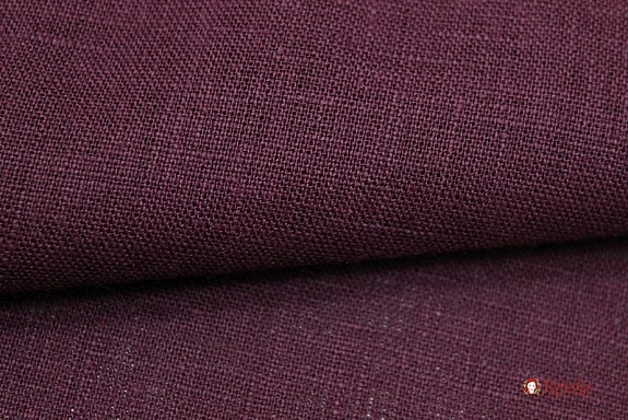 Лен костюмный цв.Темный вишнево-лиловый, ш.1.5м, лен-100%, 190гр/м.кв