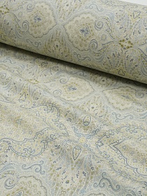 Сатин "Васмия" цв.бежево-оливковый, ш.2.35м, хлопок-100%, 105гр/м.кв