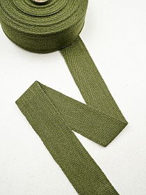 Лента киперная цв.темный хаки, 40мм, хлопок-90%, п/э-10%