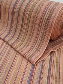 Полулен пестротканый "Персиковый меланж - полоска", ш.1.6м, лен-50%, хл-50%, 180гр/м.кв