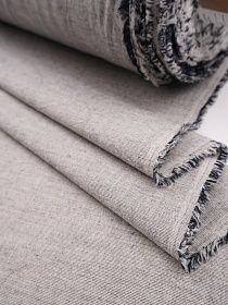 Полулен Крэш цв.Бежево-черный меланж, ш.2,5м, лен-25%, хл-75%, 130гр/м.кв