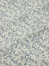 Мерный лоскут (ткань в отрезах) Полулен "Нежные ромашки" цв.суровый, ш.1.5м, лен-30%, хлопок-70%, 147гр/м.кв