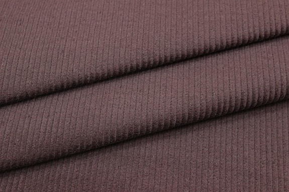 Мерный лоскут(ткань в отрезах) - Вельвет цв.Темный шоколадно-лиловый, ш.1.45м, хлопок-100%, 315гр