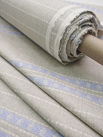 Полульняной жаккард "Лянок" цв.белый, (для рушников и полотенец), ш.2.07м, лен-51%, хл-49%, раппорт 55см