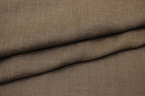 Лен костюмный с эффектом мятости цв.Бежево-коричневый-2, ш.1.45м, лен-100%, 190гр/м.кв