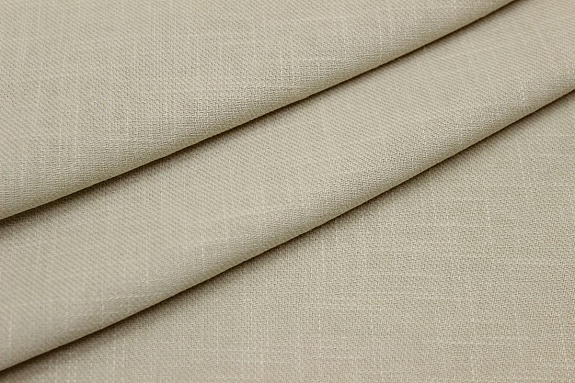 Конопля с хлопком-диагональ цв.Бежево-молочный, ш.1.4м, конопля-80%, хлопок-20%, 246гр/м.кв