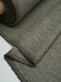 Шерсть пальтово-костюмная Твид цв.Серо-зеленый хаки, ш.1.5м, шерсть-50%, п/э-50%, 340гр/м.кв