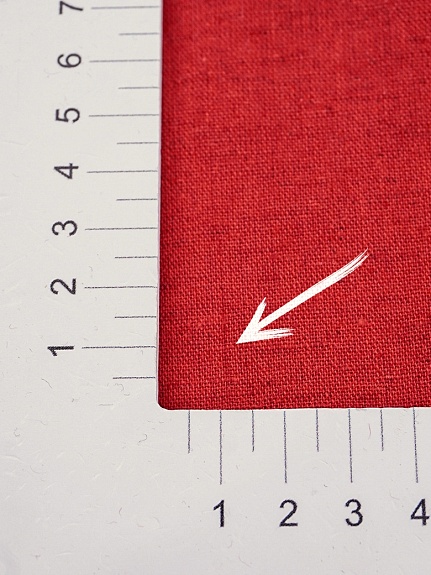 Полулен костюмный с эффектом мятости цв.Винтажно-красный меланж, СОРТ2, ш.1.5м, хлопок-70%, лен-30%, 170гр/м.кв