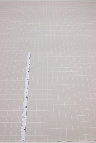 Бязь "Белая клетка на бледно-бежевом", ш.2.2м, хлопок-100%, 115гр/м.кв