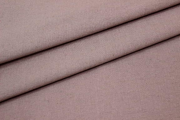 Полулен постельный с эффектом мятости цв.Лилово-кофейная дымка меланж, ш.2.15м, лен-30%, хлопок-70%