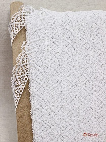 Кружево цв.белый, ш.30мм, хлопок-90%, п/э-10%, рис.024/1