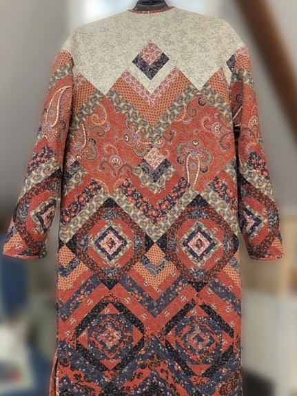 Пальто в технике пэчворк из перкали и импортного хлопка