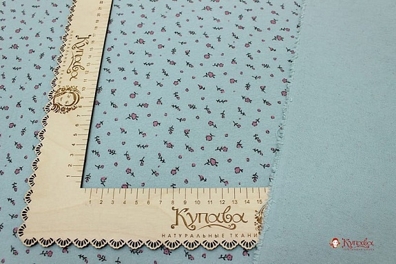 Теплый хлопок "Настенька" цв.св.голубой мох, ш.1.5м, хлопок-100%, 140гр/м.кв