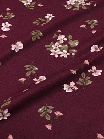 Теплый хлопок "Эвита" цв.темная вишня, ш.1.5м, хлопок-100%, 160гр/м.кв