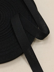 Лента киперная цв.сигнальный черный, ш.18мм, хлопок-100%