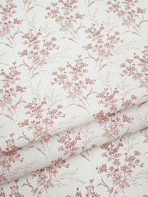 Плательный хлопок "Рута душистая" цв.коричневая брусника, ш.1.5м, хлопок-100%, 100гр/м.кв