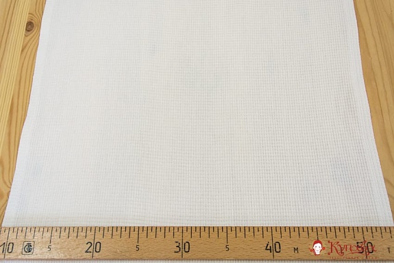 Мерный лоскут - Вафельное полотно (холст) цв.Белый, ГОСТ, ш.0.45м, хлопок-100%, 230гр/м.кв