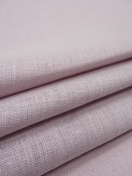 Лен костюмный с умягчением цв.Сиренево-розовый туман, ш.1.5м, лен-100%, 190гр/м.кв