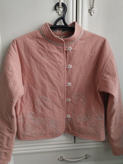 Курточка из  Полульна "Гранатовое настроение"