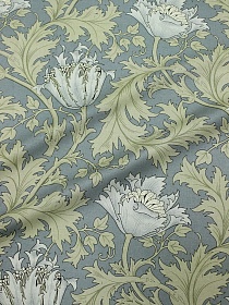 Перкаль Премиум Цифр.печать "Аллана" (крупный рис.) цв.св.голубая ель, ш.1.45м, хл-100%, 140гр/м.кв