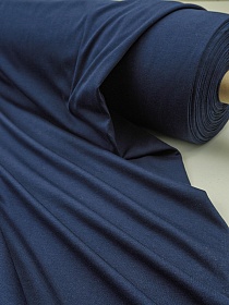 Трикотаж Кулирная гладь цв.Чернильно-синий, ш.1.96м (0.98м*2, чулок), Компакт, хл-100%, 145гр/м.кв