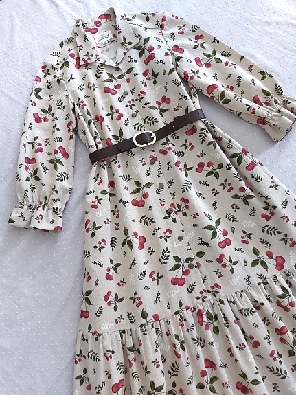 Платье из полульна "Садовые вишенки"