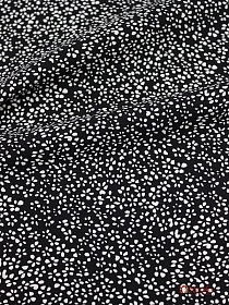 Штапель "Мелкая цветочная рябь на черном", ш.1.45м, вискоза-100%, 90гр/м.кв