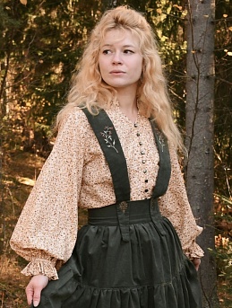 Блуза из импортного хлопка и сарафан из микровельвета