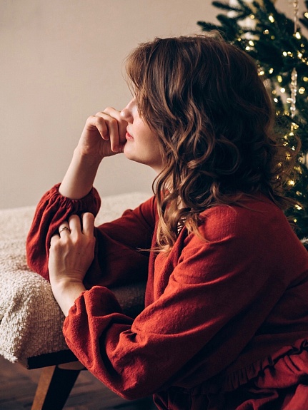 Новогоднее платье из крапивы Рами