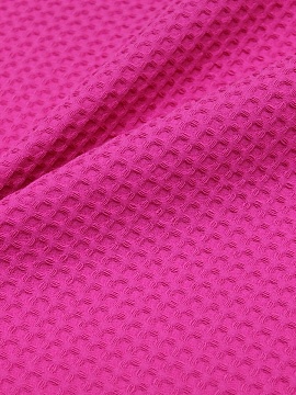 Вафельное премиум-полотно "Italy" цв.Св.розовая фуксия, ш.1.5м,  хлопок-100%, 240гр/м.кв 