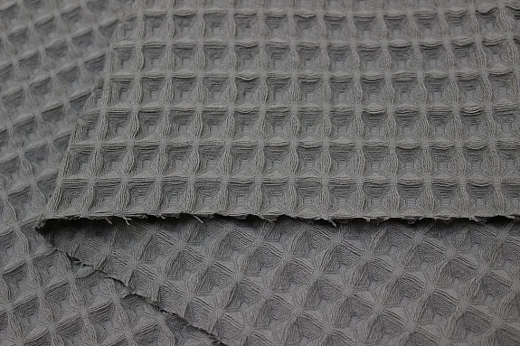 Вафельное премиум-полотно "Бохо" цв.шалфей, СОРТ2, ш.1.8м, хлопок-100%, 240гр/м.кв