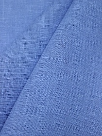 Лен костюмный цв.Насыщенный голубой, ш.1.5м, лен-100%, 190гр/м.кв