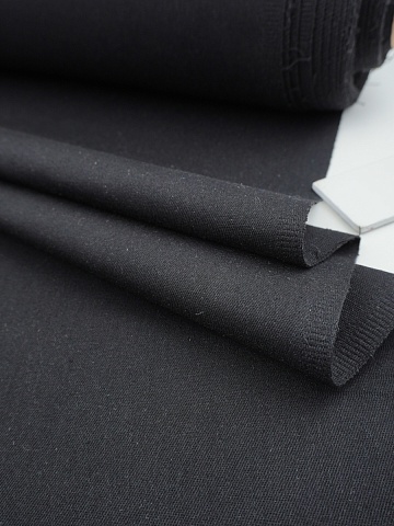 Саржа (твил) цв.Черный, СОРТ2, ш.1.5м, хлопок-65%, п/э-35%, 240гр/м.кв