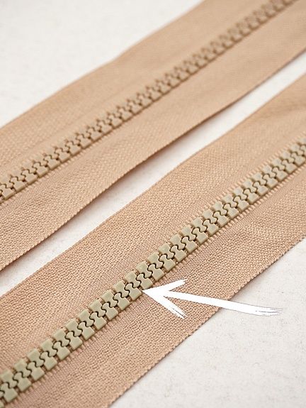 Молния тракторная №5 цв.темный телесно-бежевый, СОРТ2, 60см