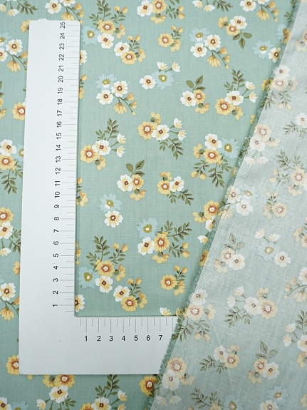 Сатин "Луговые букетики", ш.1.60м, хлопок-100%, 110гр/м.кв