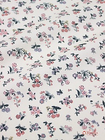 Импорт. хлопок "Аленушкин букетик на ванильном", ш.1.44м, хлопок-100%, 90гр/м.кв