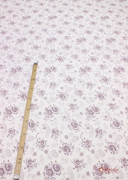Поплин "Цветочный туман на белом", ш.2.2м, хлопок-100%, 100гр/м.кв